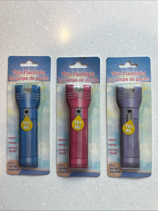 Other - Thin Flashlight Pocket LED Flashlight Magnetic Blue, Pink or Purple NWT